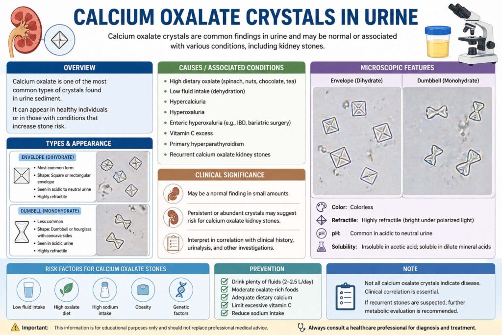 Calcium Oxalate Crystals in Urine