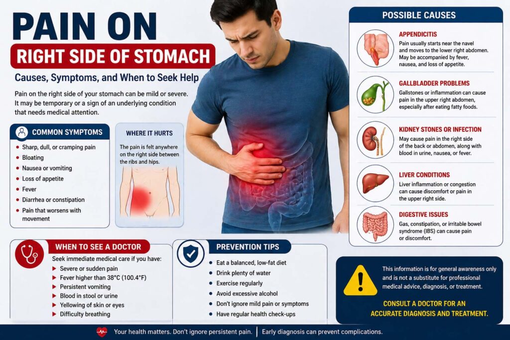 Pain on Right Side of Stomach