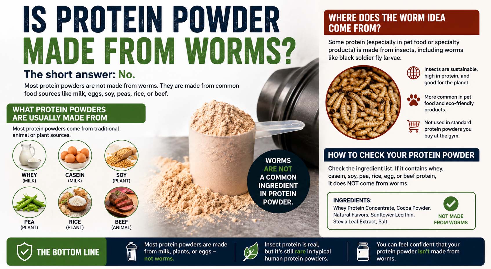 is protein powder made from worms