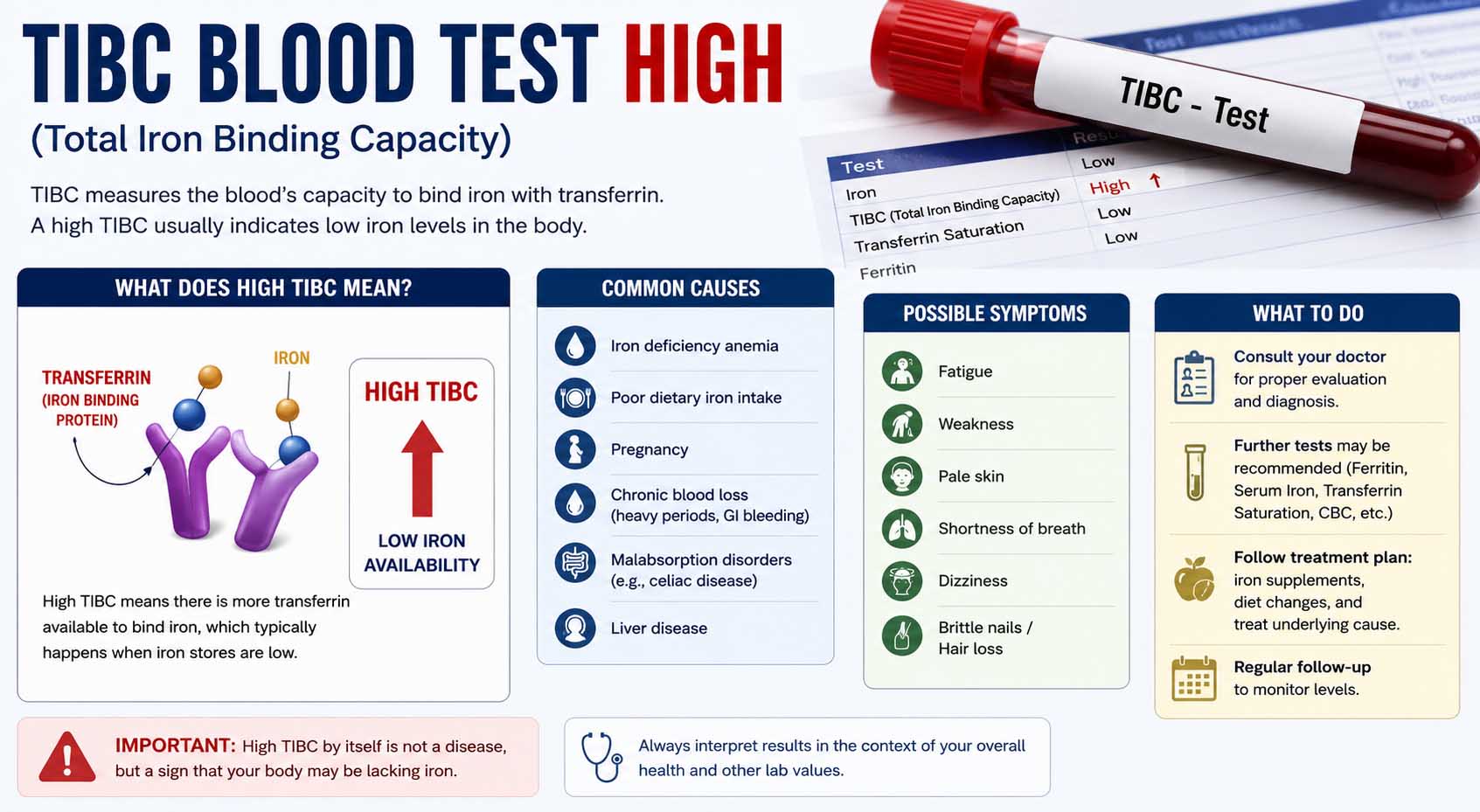 tibc blood test high