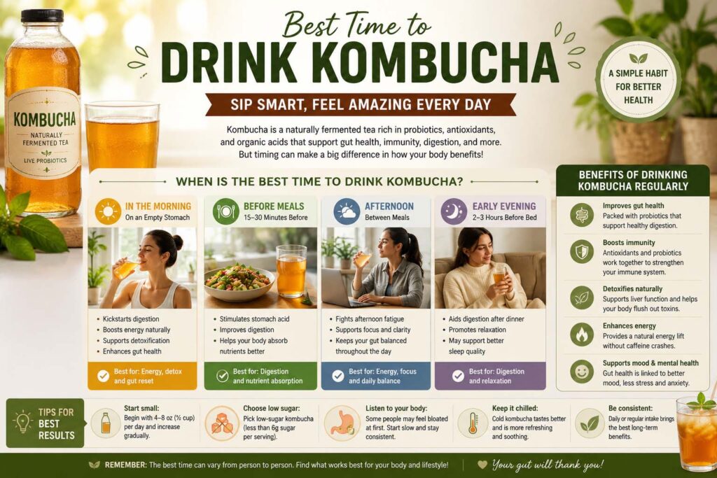 best time to drink kombucha