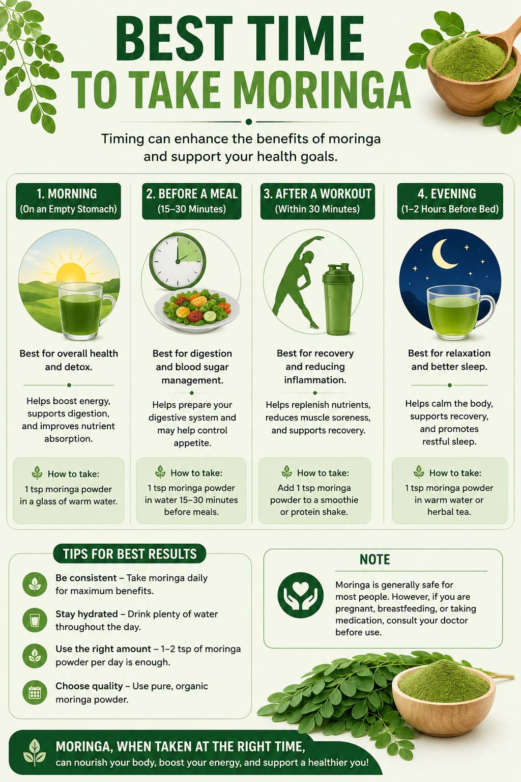 best time to take moringa