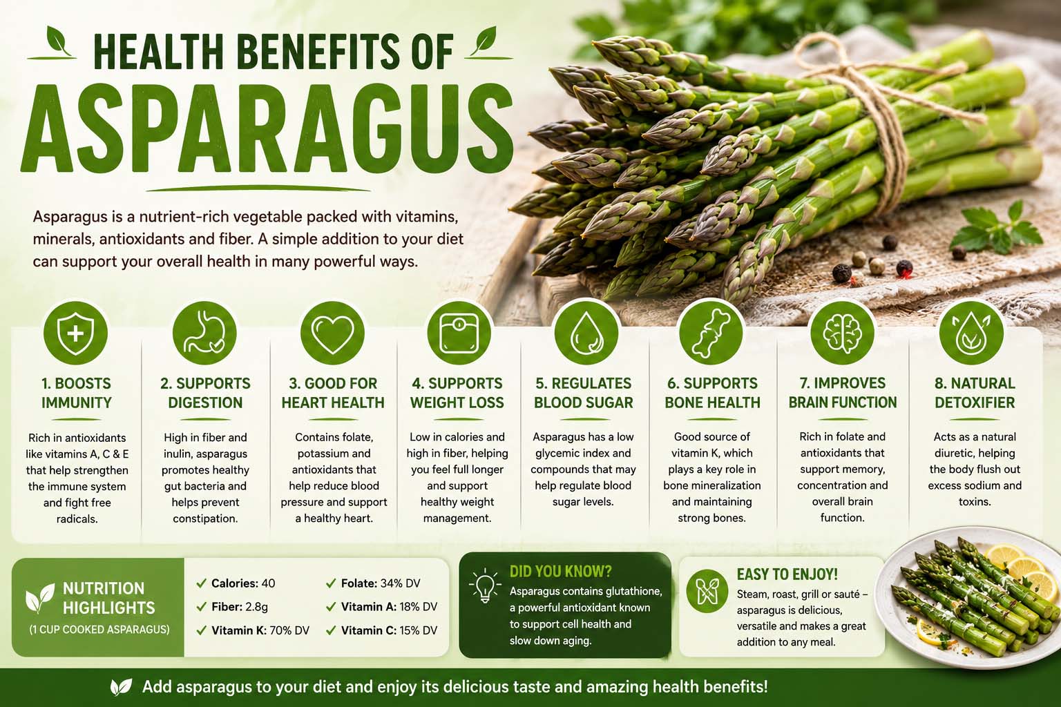health benefits of asparagus