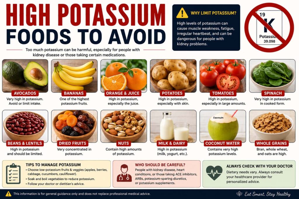 high potassium foods to avoid