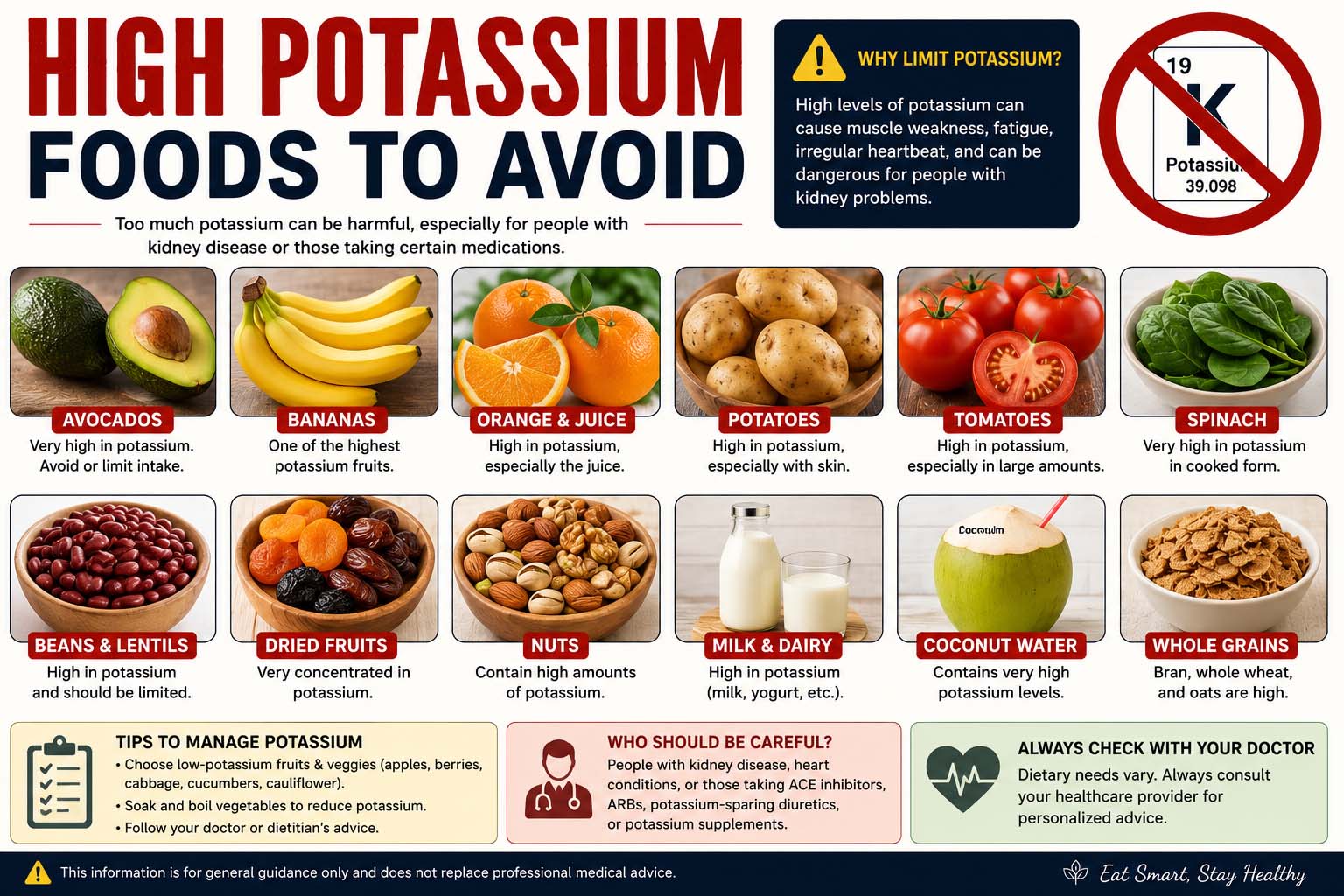 high potassium foods to avoid