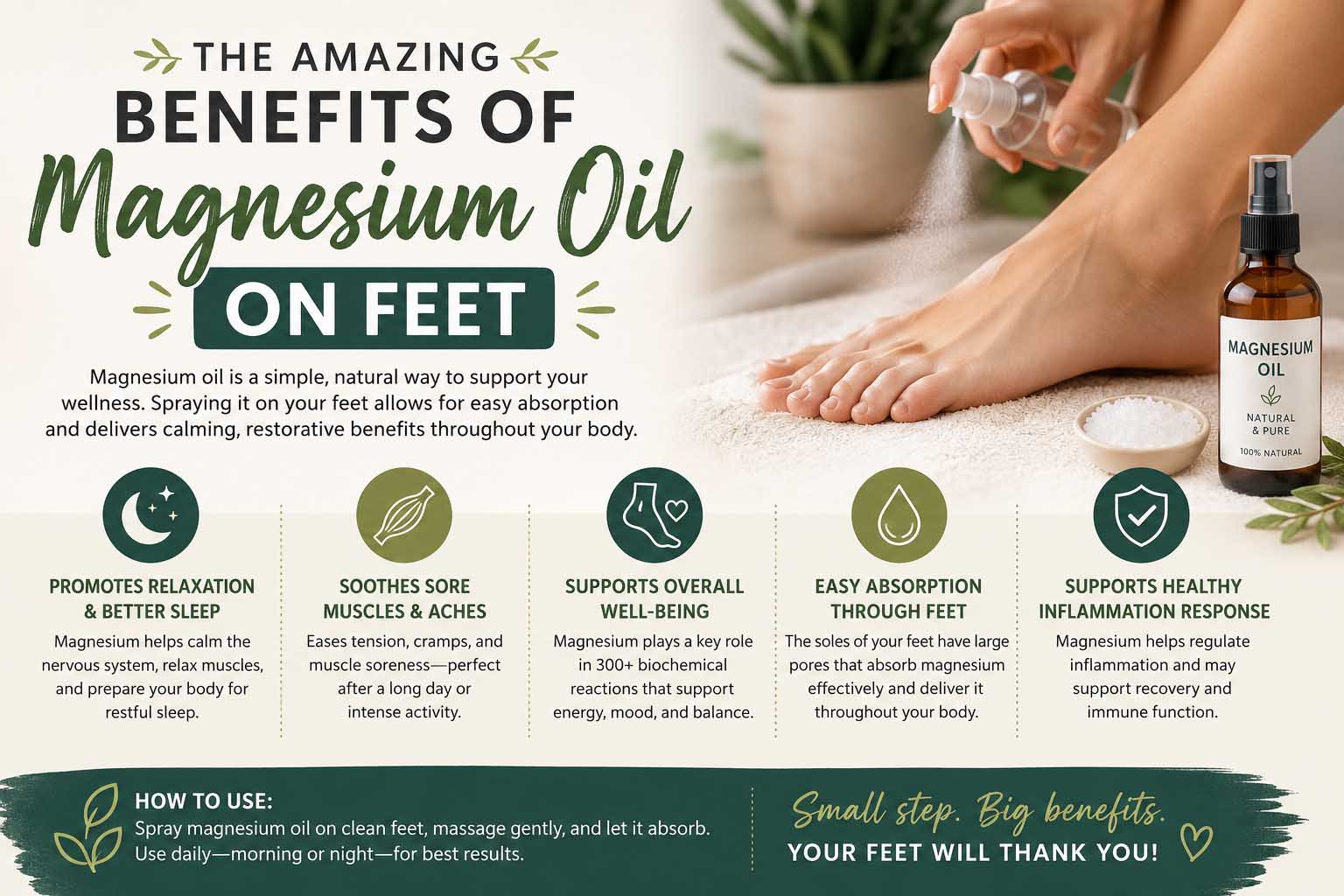 benefits of magnesium oil on feet
