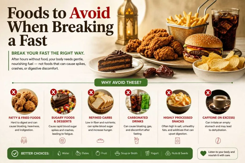 foods to avoid when breaking a fast