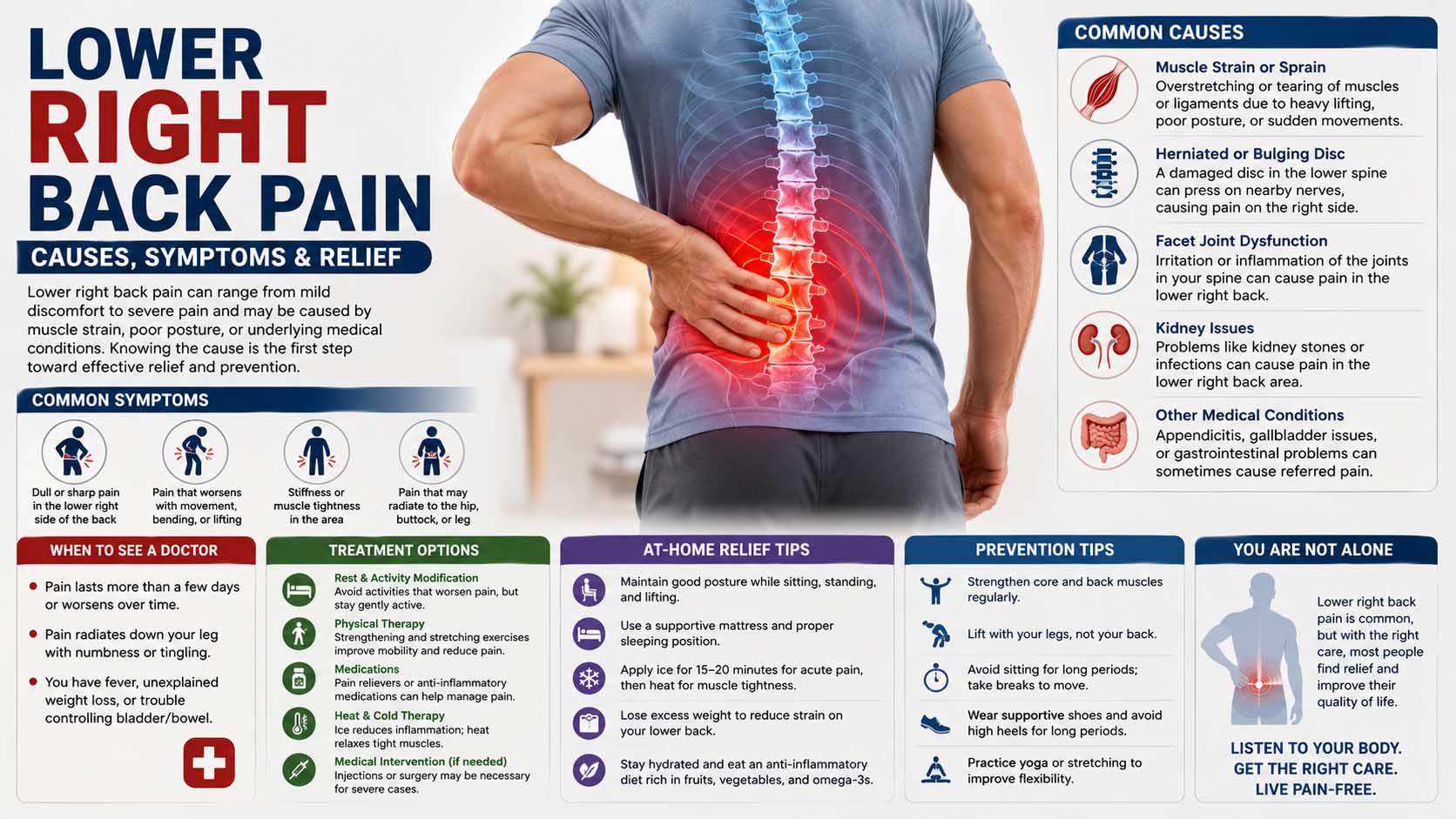lower right back pain