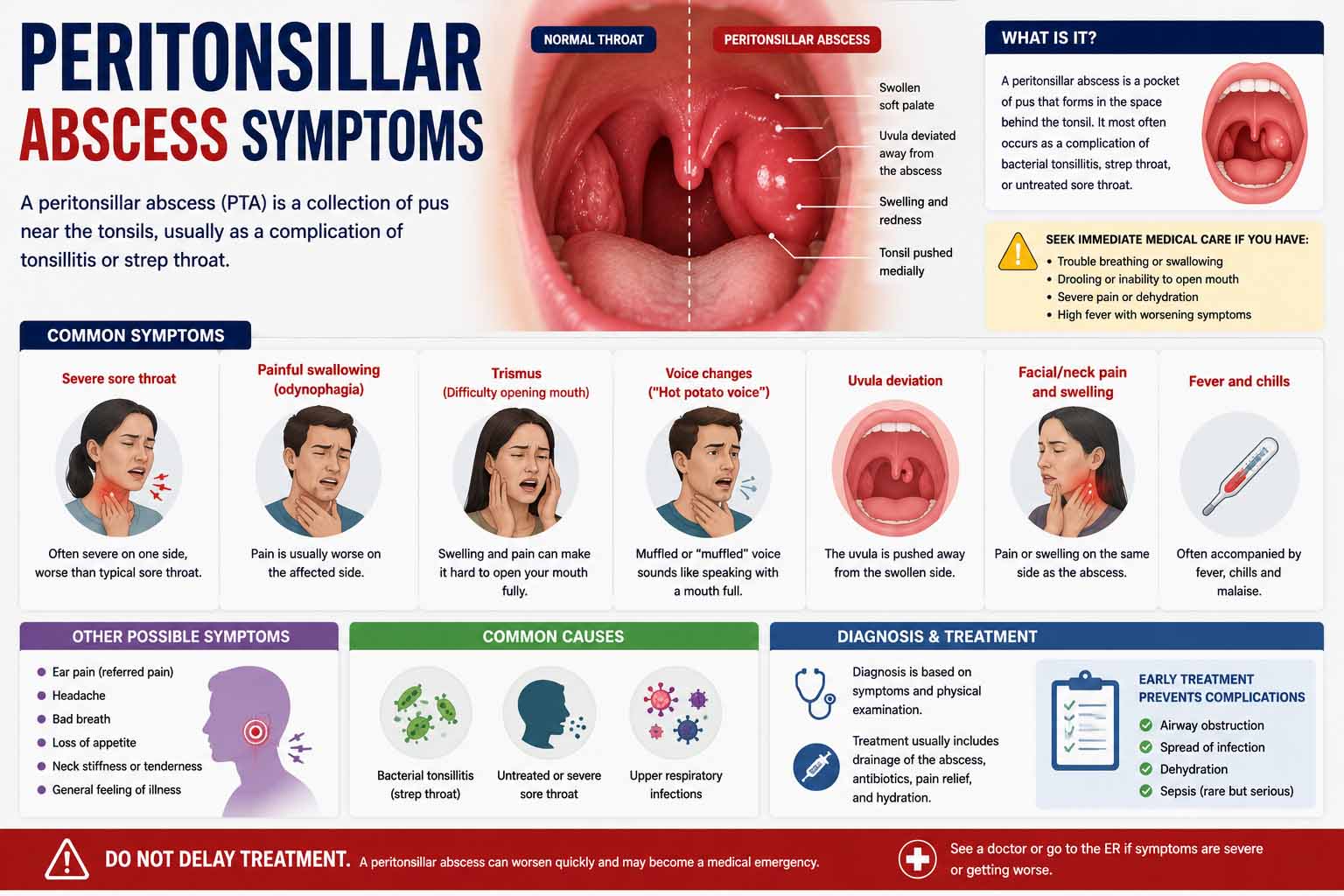 peritonsillar abscess symptoms