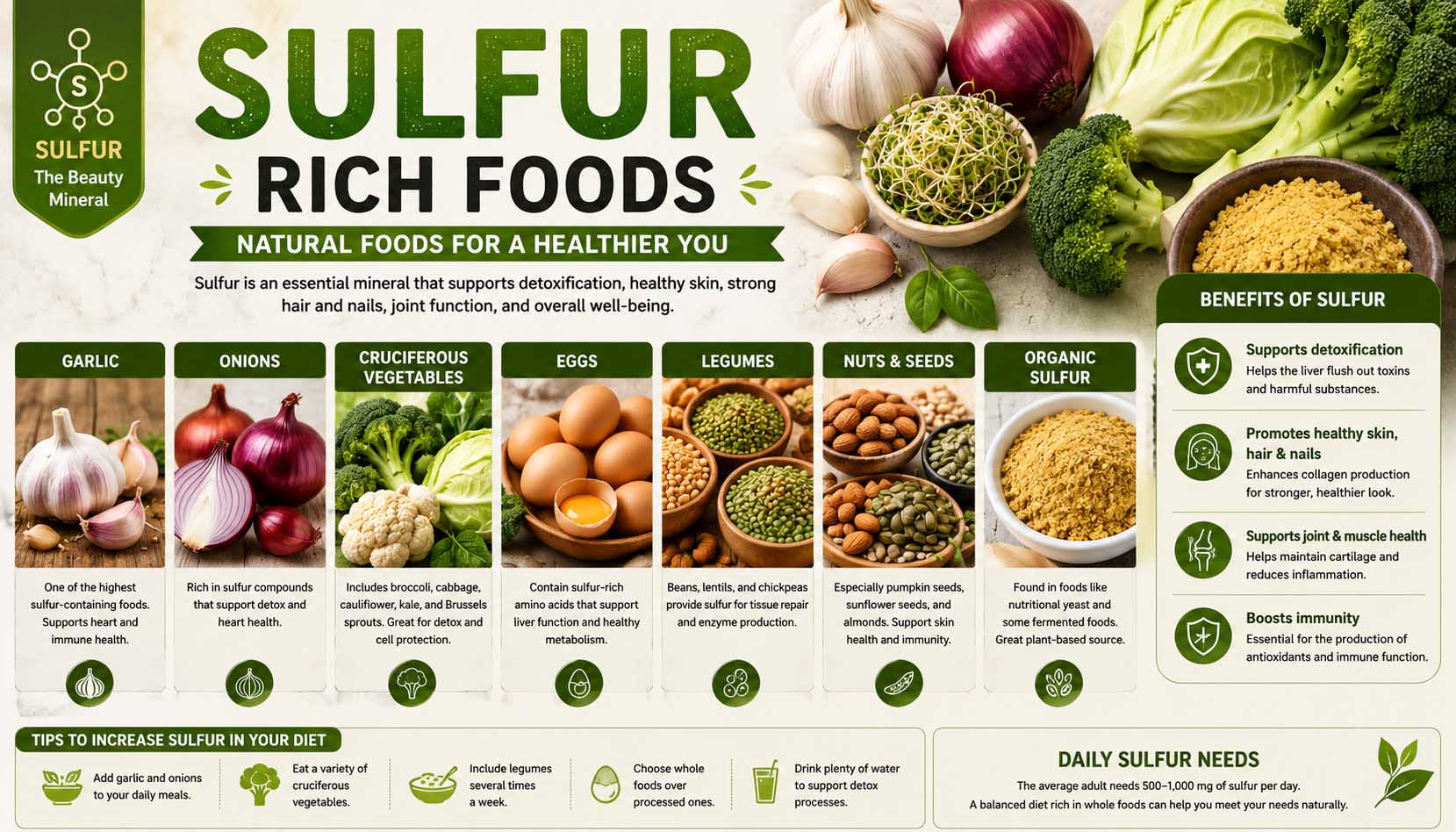 sulfur rich foods