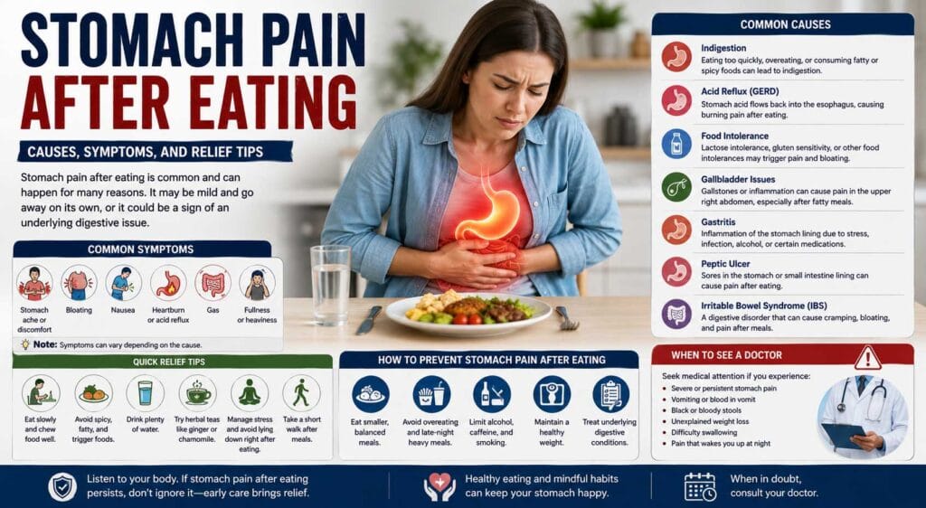 stomach pain after eating