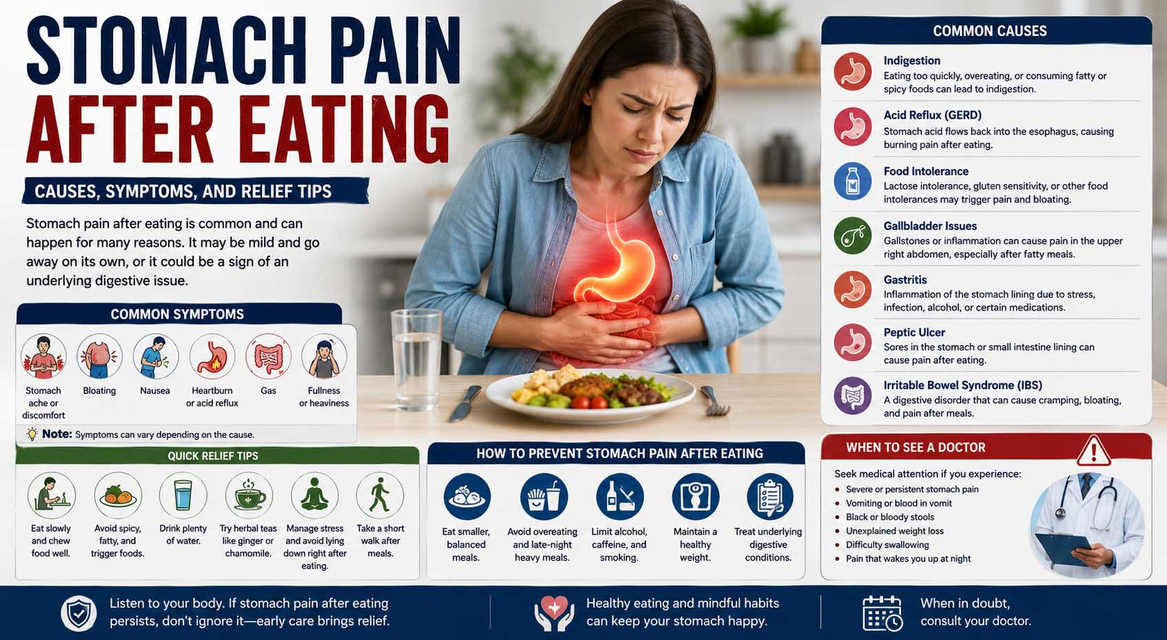 stomach pain after eating