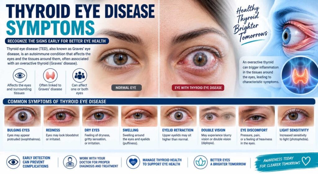 thyroid eye disease symptoms